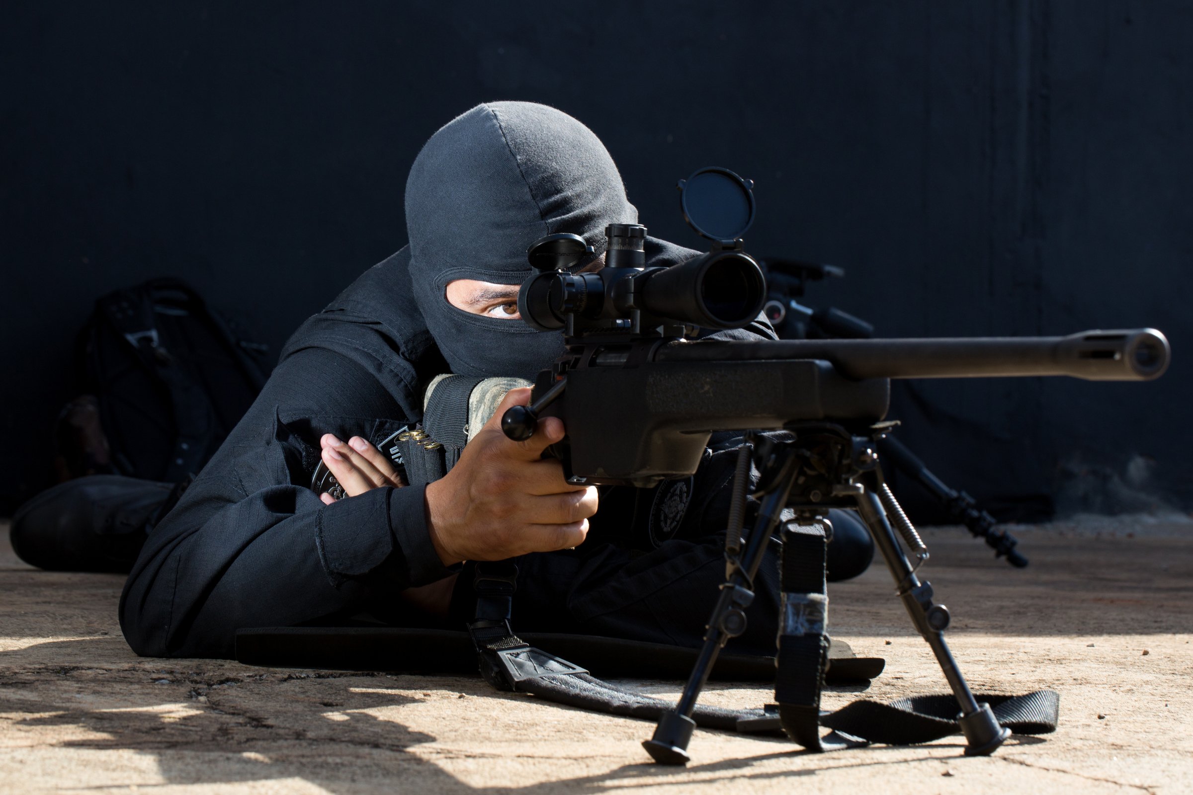 A Arma do Sniper do Rio de Janeiro 