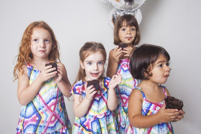 Alice Silveira, Olivia Silveira, Nina Pietro e Manu Giordano para a campanha Luisa Farani Kids (1)