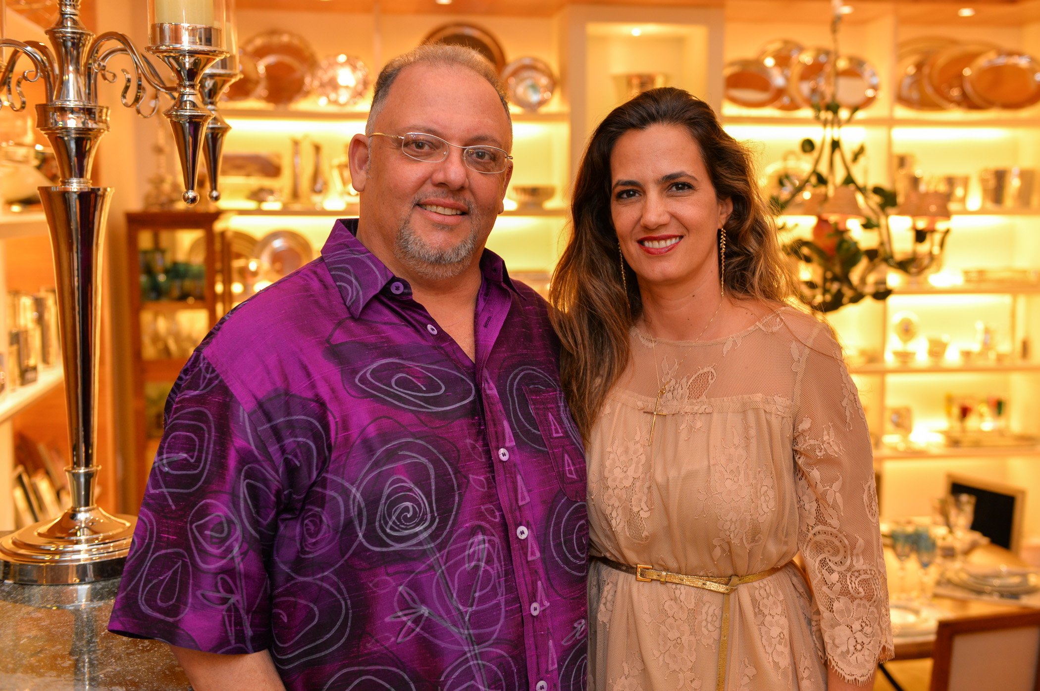 O empresário Rauff Rappel e a arquiteta Isabel Veiga