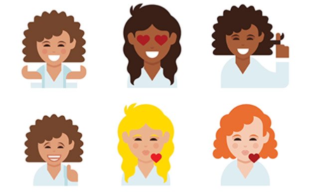 Dove lança emojis com cabelos cacheados e vários tons de pele