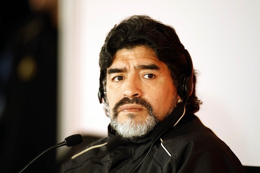 Coletiva com Maradona na Copa 2010