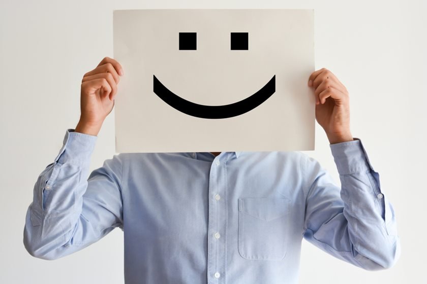 Career happiness or happy customer concept