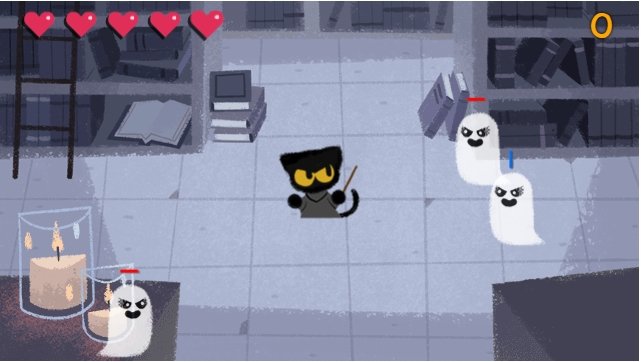 Google celebra Halloween com game super fofo de gatinha bruxa