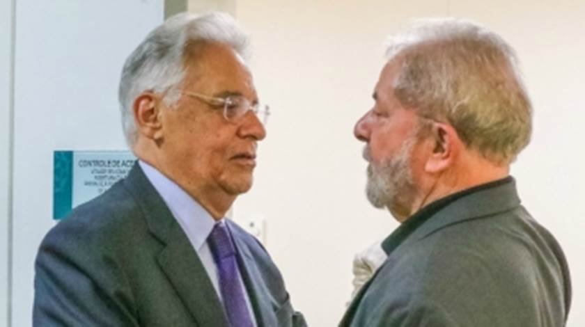 Imagem do encontro entre Lula e o ex-presidente Fernando Henrique Cardoso - Metrópoles