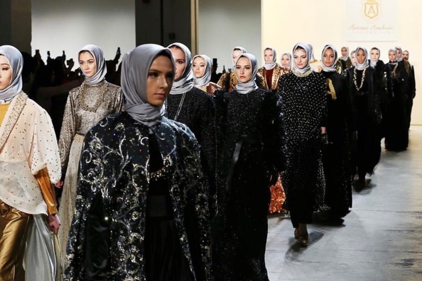anniesa estilista muçulmana desfile