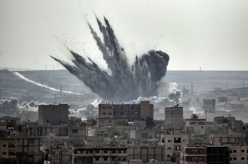 bomba bombardeio síria