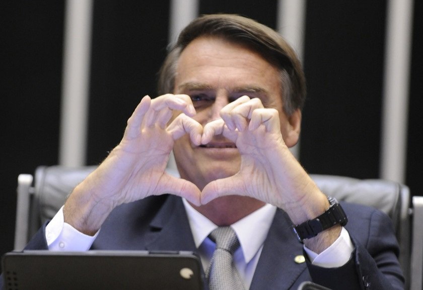 Jair Bolsonaro na Sessão para votar o pedido de cassação do mandato do deputado André Vargas