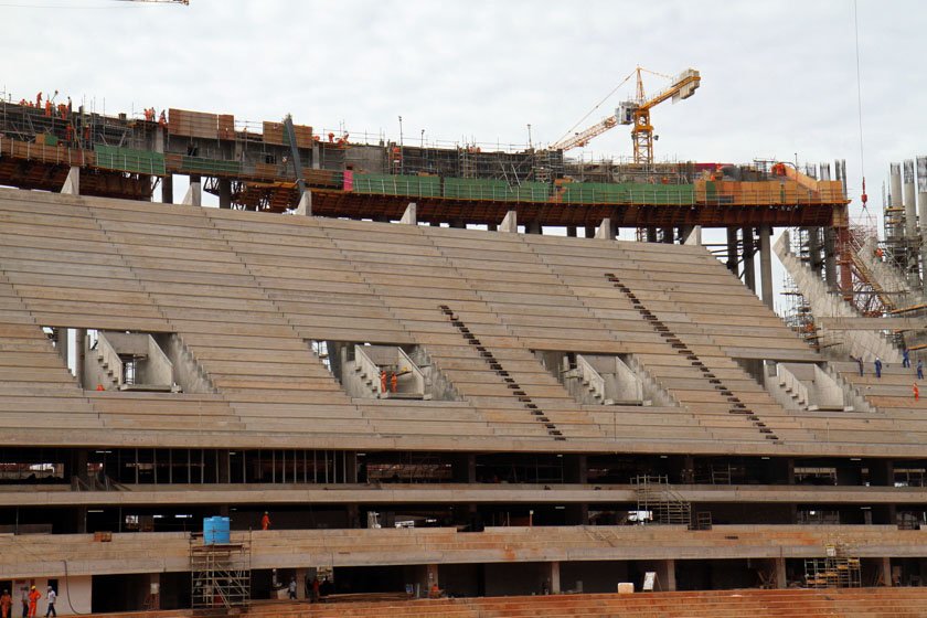 Brasília(DF), 13/07/2012 – Obras do Estádio Mané Garrincha em Brasília – Foto: Protal da Copa/Divulgação