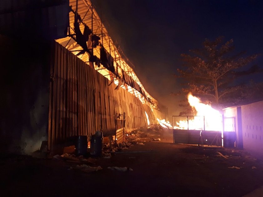 incêndio em galpão luziânia