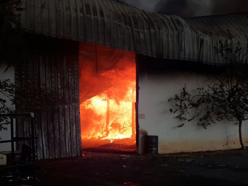 incêndio em galpão luziânia
