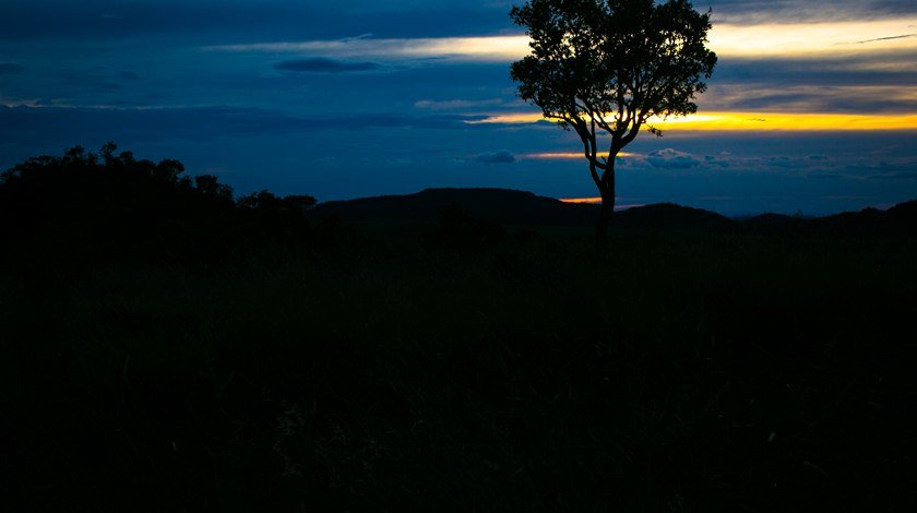 Fim do dia na Chapada dos Veadeiros