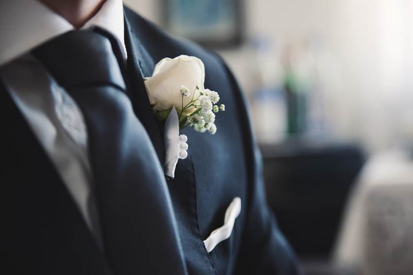 A groom preparing to marry the love of his life