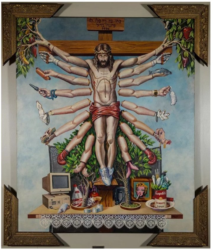 queermuseu fernando baril cruzando jesus cristo com deusa schiva 1996