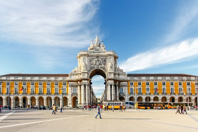 Famous arch at the Praca do Comercio, Lisbon
