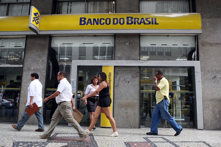 Fachada do Banco do Brasil no centro do Rio de Janeiro.