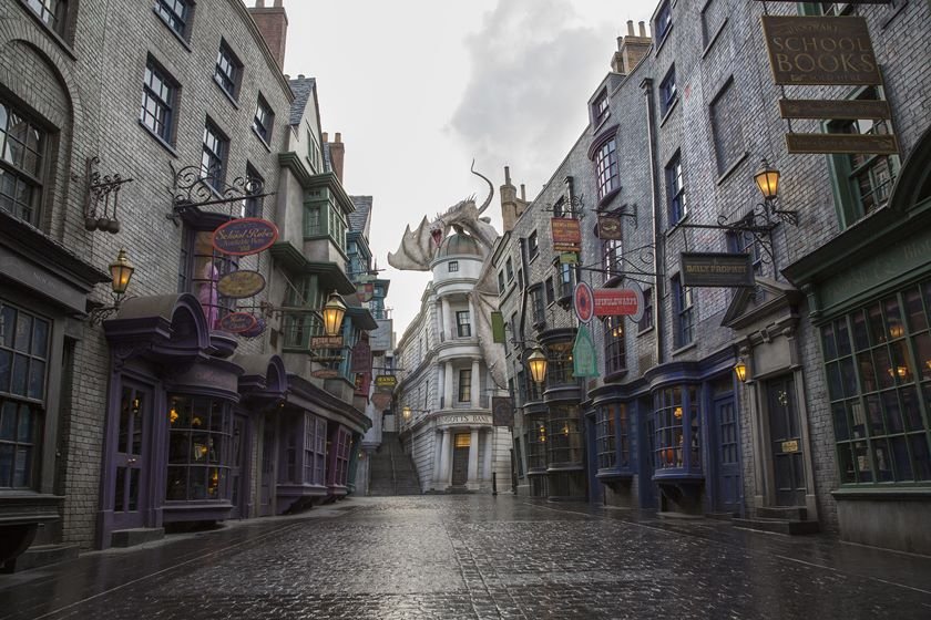 Hogsmeade, do mundo de Harry Potter, na Universal de Orlando