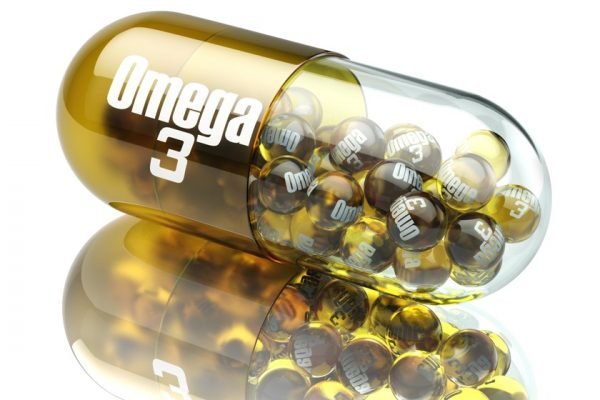 Pill with Omega 3  element. Dietary supplements. Vitamin capsule