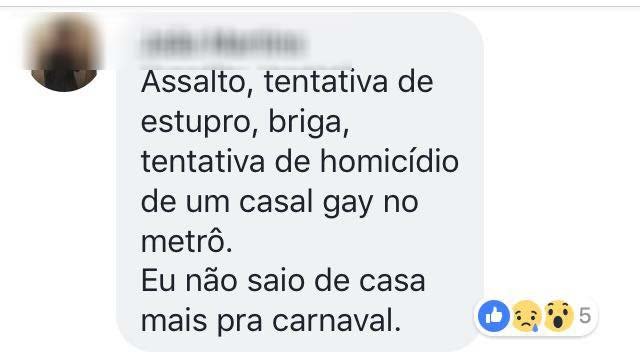 Bloco de Carnaval LGBT é marcado por homofobia e violência no SCS