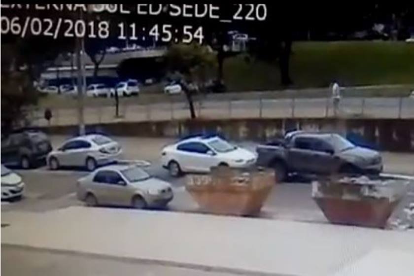 Frame de vídeo de câmeras de segurança