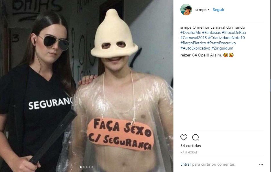 fantasias faça sexo com segurança