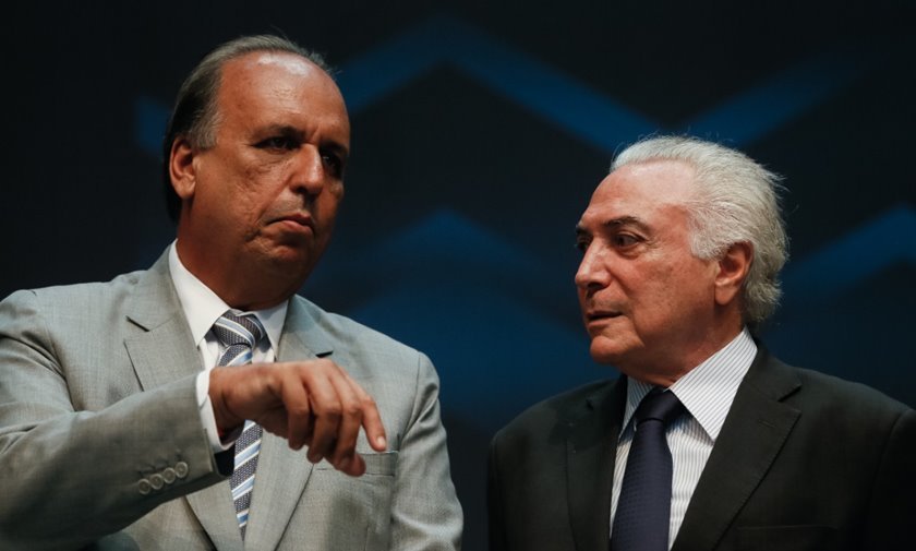 Luiz Fernando Pezão e ex-presidente Michel Temer
