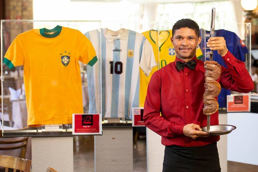 Exposição de camisas relacionadas à copa
