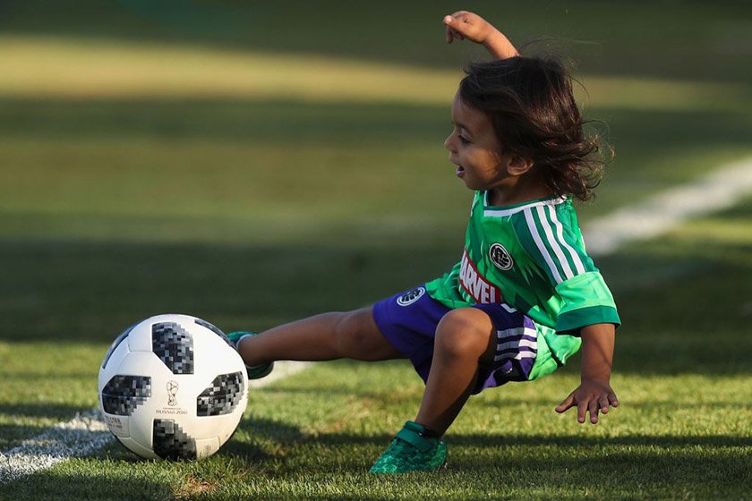 Treino Seleção Brasileira com os filhos