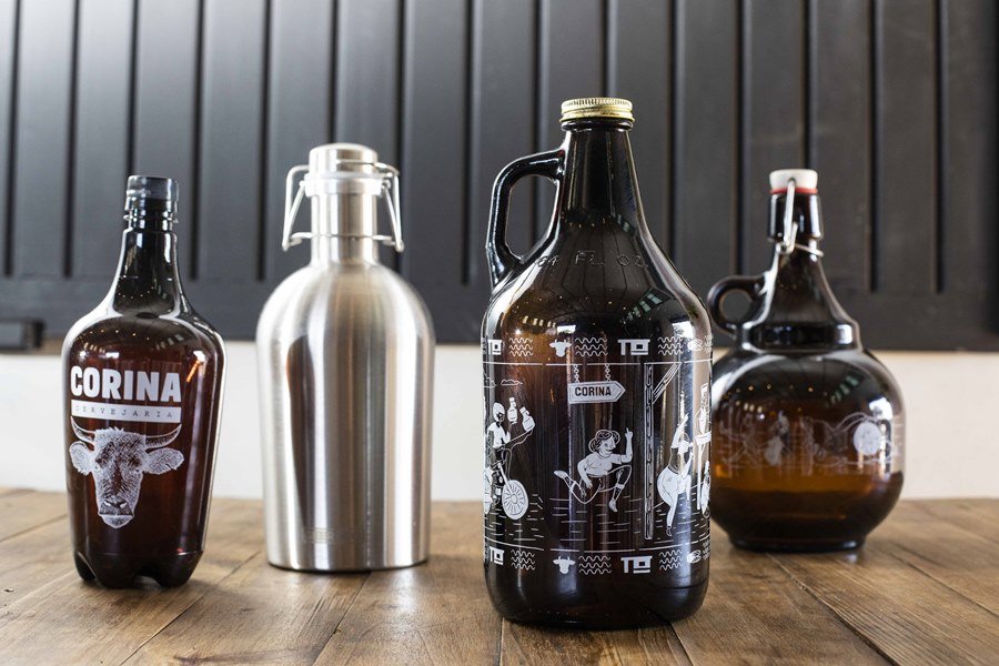 Growler, uma garrafa reutilizável
