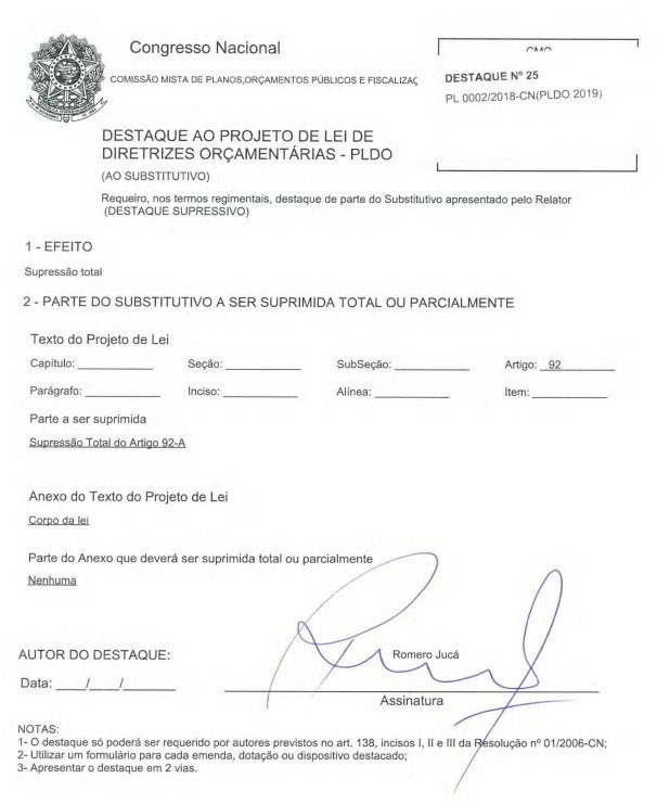 Fonte: Congresso Nacional