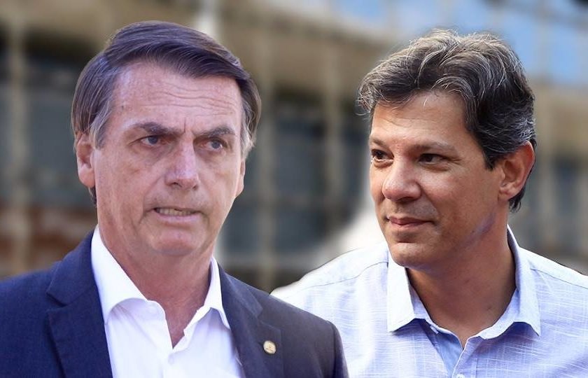 Resultado de imagem para haddad E BOLSONARO