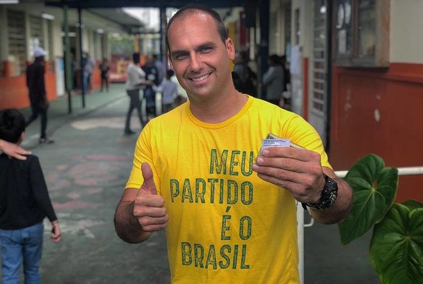 Resultado de imagem para Eduardo Bolsonaro supera EnÃ©as e Ã© o deputado federal mais votado da HistÃ³ria do paÃ­s