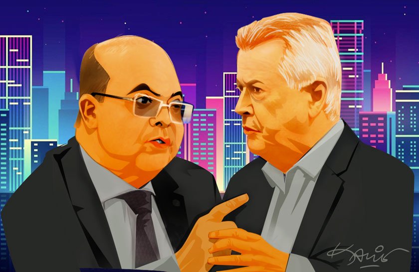 Arte mostra dois homens