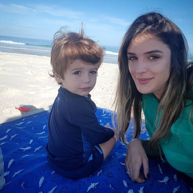 Rafa Brites e o filho Rocco