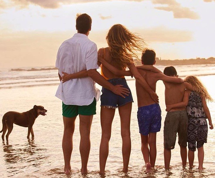 Gisele Bündchen e família