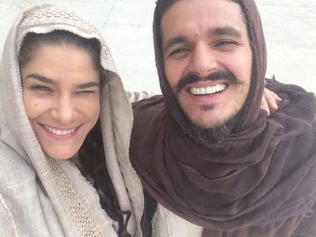 PriscilaFantin e Bruno Lopes em A PAIXAO DE CRISTO instagram