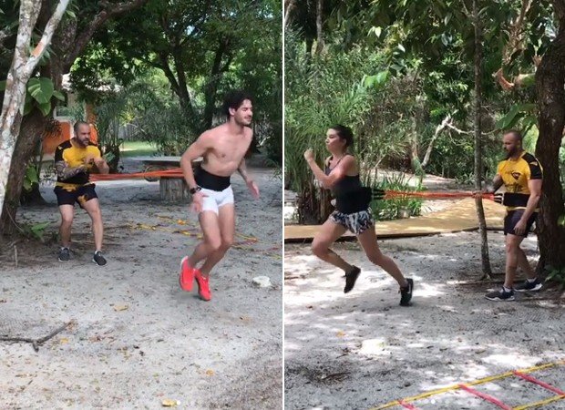 abravanel e pato treinando em trancoso