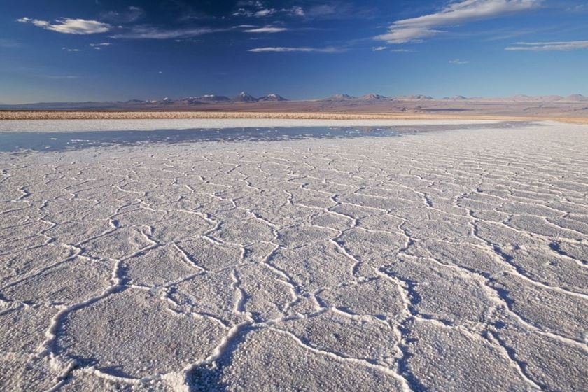 Salt deposits, Salar de Tara Natural Reserve