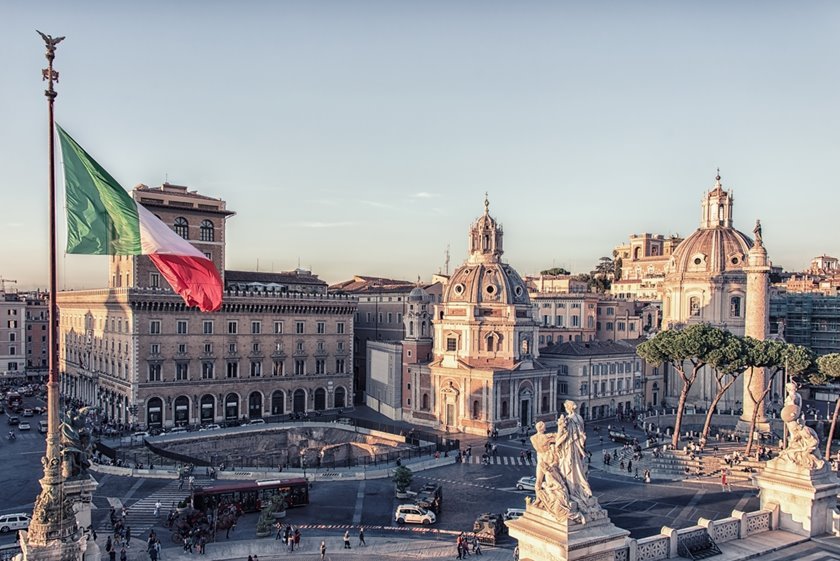 Rome roofs in Italy