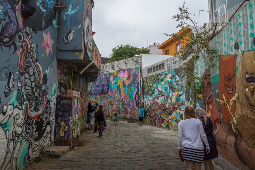 Beco do Batman (Batman Alley) in Vila Madalena - Sao Paulo, Brazil