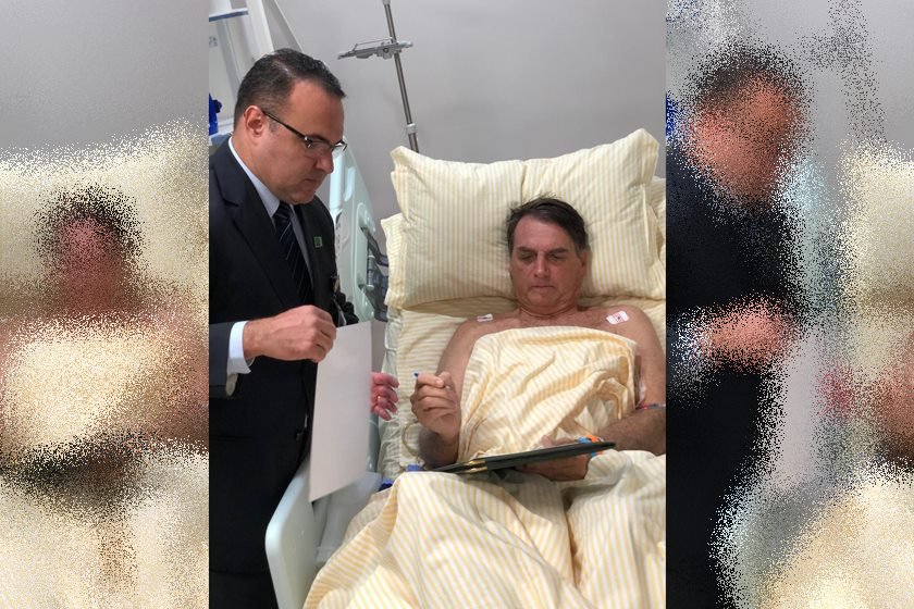 Bolsonaro despacha no hospital após retirada de bolsa de colostomia