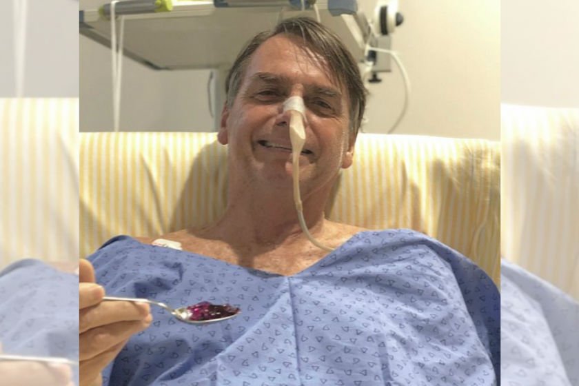 Bolsonaro come no hospital