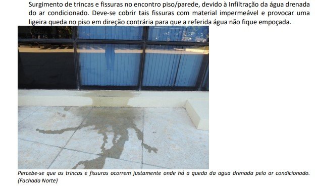 infiltração fachada norte