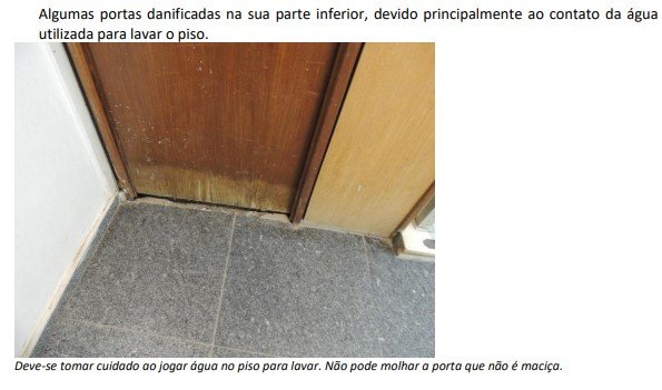 porta danificada no subsolo