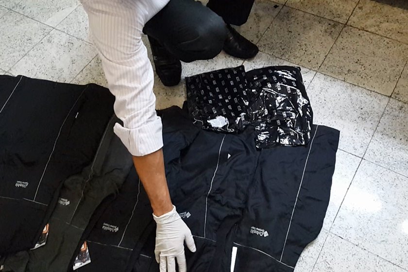 roupas e pó