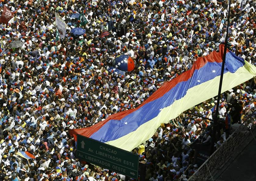 Marcha contra o presidente Nicolas Maduro em Caracas