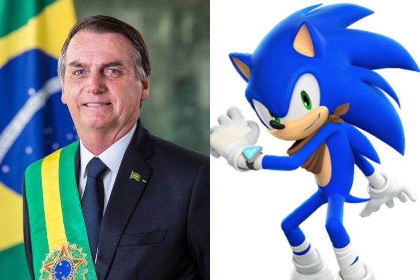 Perfil oficial do game Sonic reage a vídeo de Bolsonaro