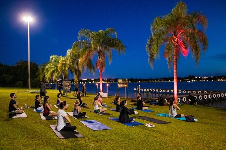 Brasilia(DF), 08/03/2019, Aulão de yoga e pilates – Dia Da Mulher Local: Bodytech Lago Sul, Julia Bandeira / Especial para o Metrópoles