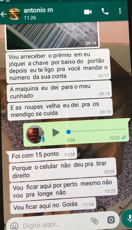 Mensagem encaminhada ao patrao