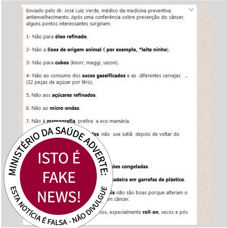 vai remover vídeos com fake news sobre câncer