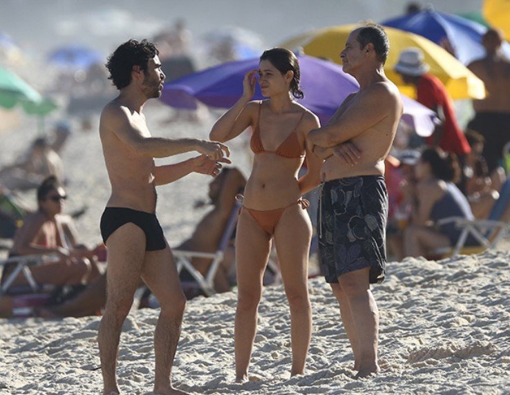 Caio Blat e Luisa Arraes na paria